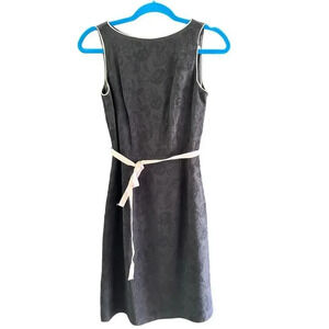 Mica Women's Black Sleeveless Floral Print Back Zip Midi Dress Size 2